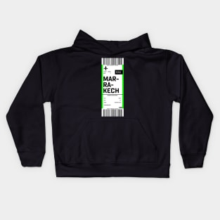 Marrakech boarding pass Kids Hoodie